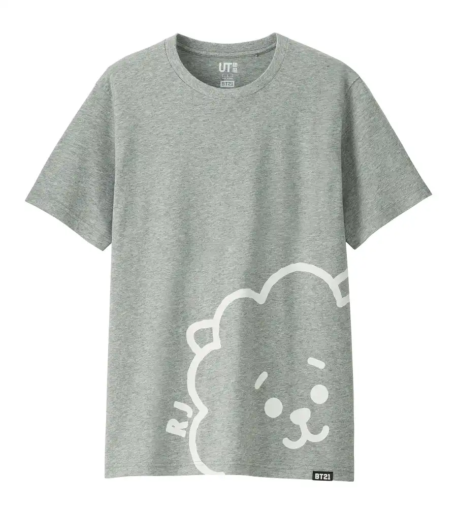 BTS Uniqlo Collaboration Grey Print
