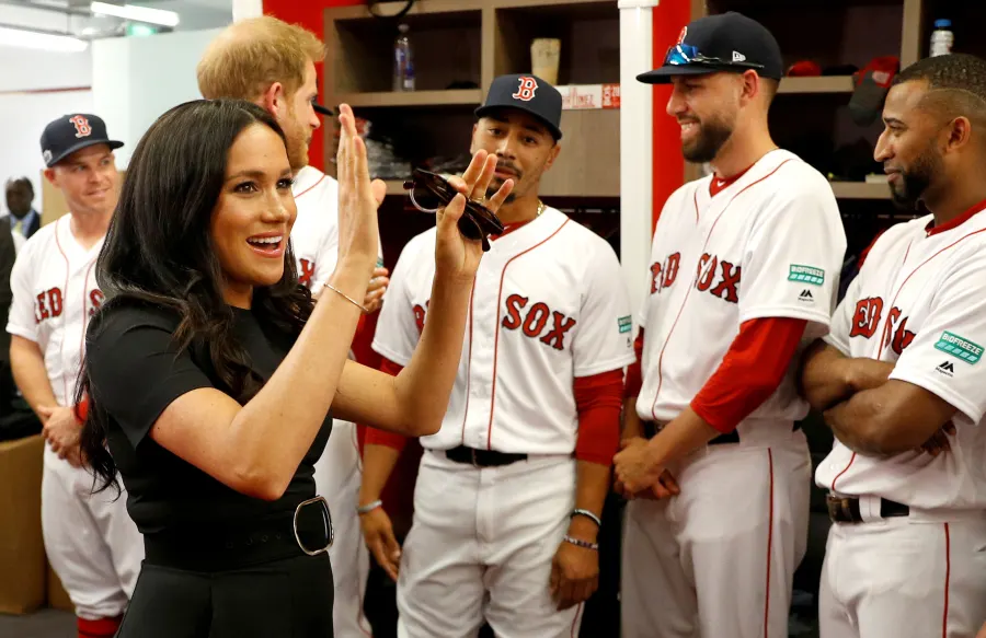 Duchess Meghan Accompanies Prince Harry to History-Making MLB London Series, Receives Red Sox, Yankees Onesies for Archie