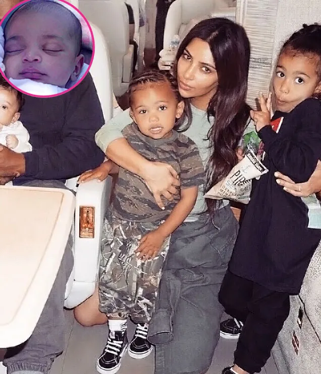 Kim Kardashian Shares First Photo of 1-Month-Old Son Psalm With Older Brother Saint