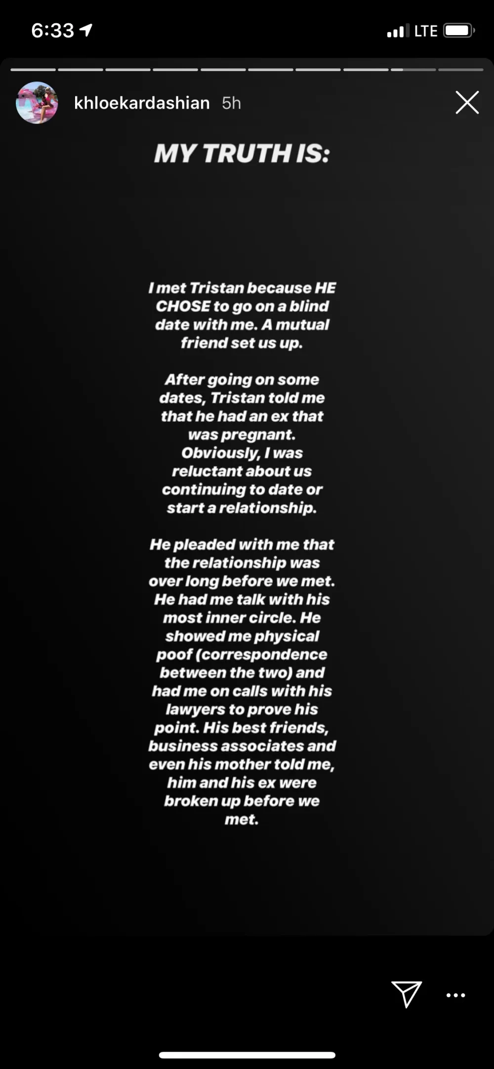 Khloe Kardashian Denies She Started Dating Tristan Thompson While He Was Still With Jordan Craig