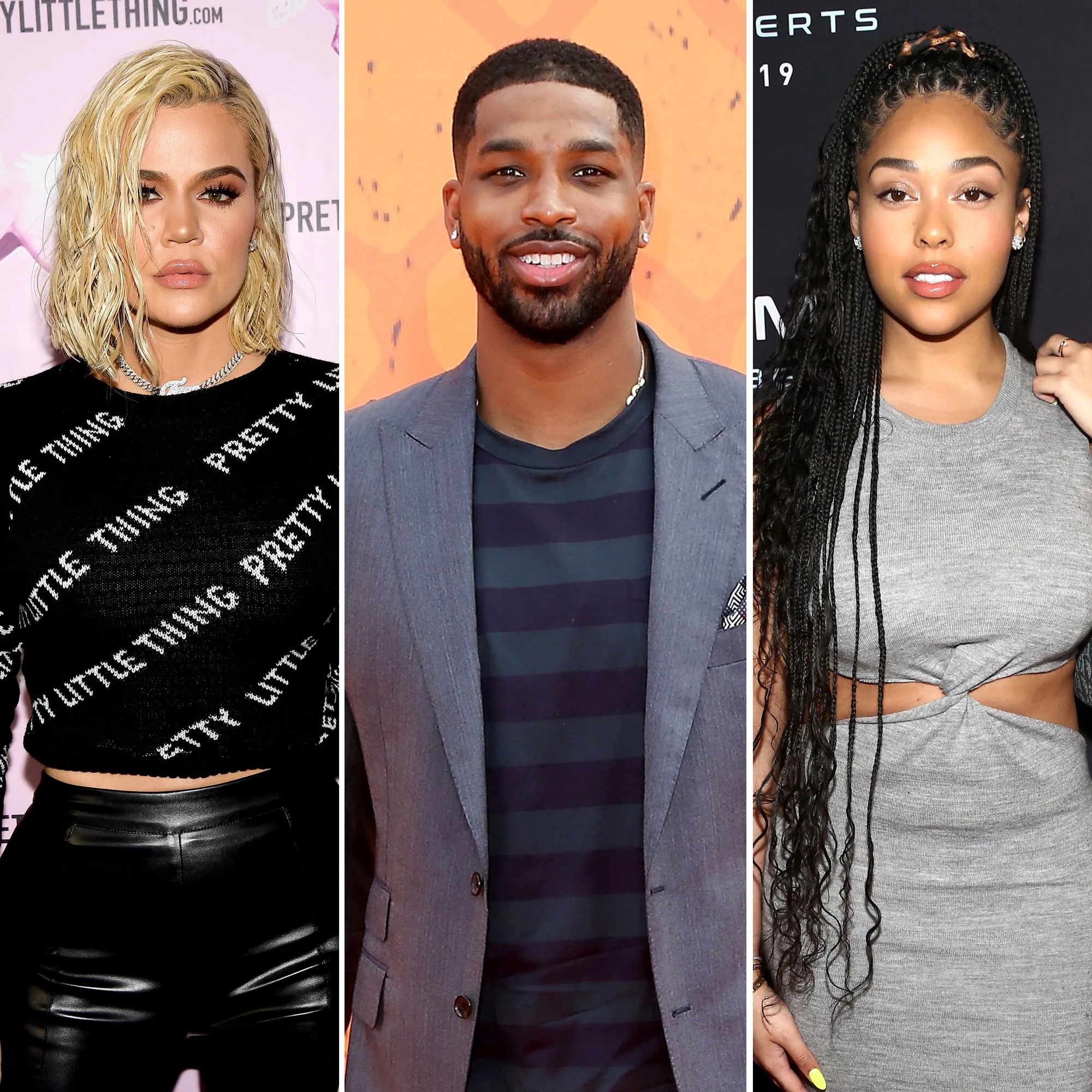 Khloé Kardashian and Tristan Thompson and Jordyn Woods