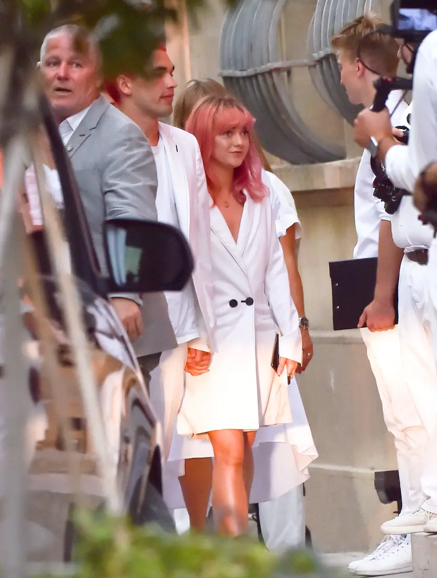 Maisie Williams White Dinner Jonas and Turner Wedding