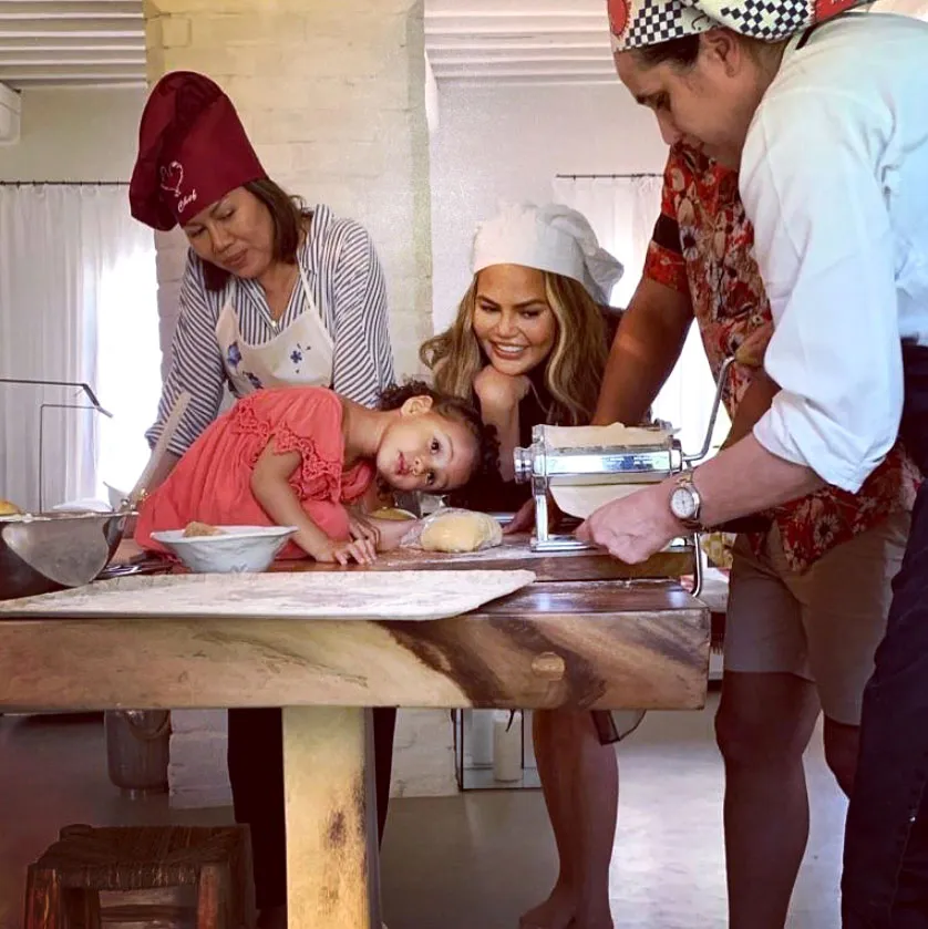 Making Pasta With Luna Chrissy Teigen Instagram European Vacation