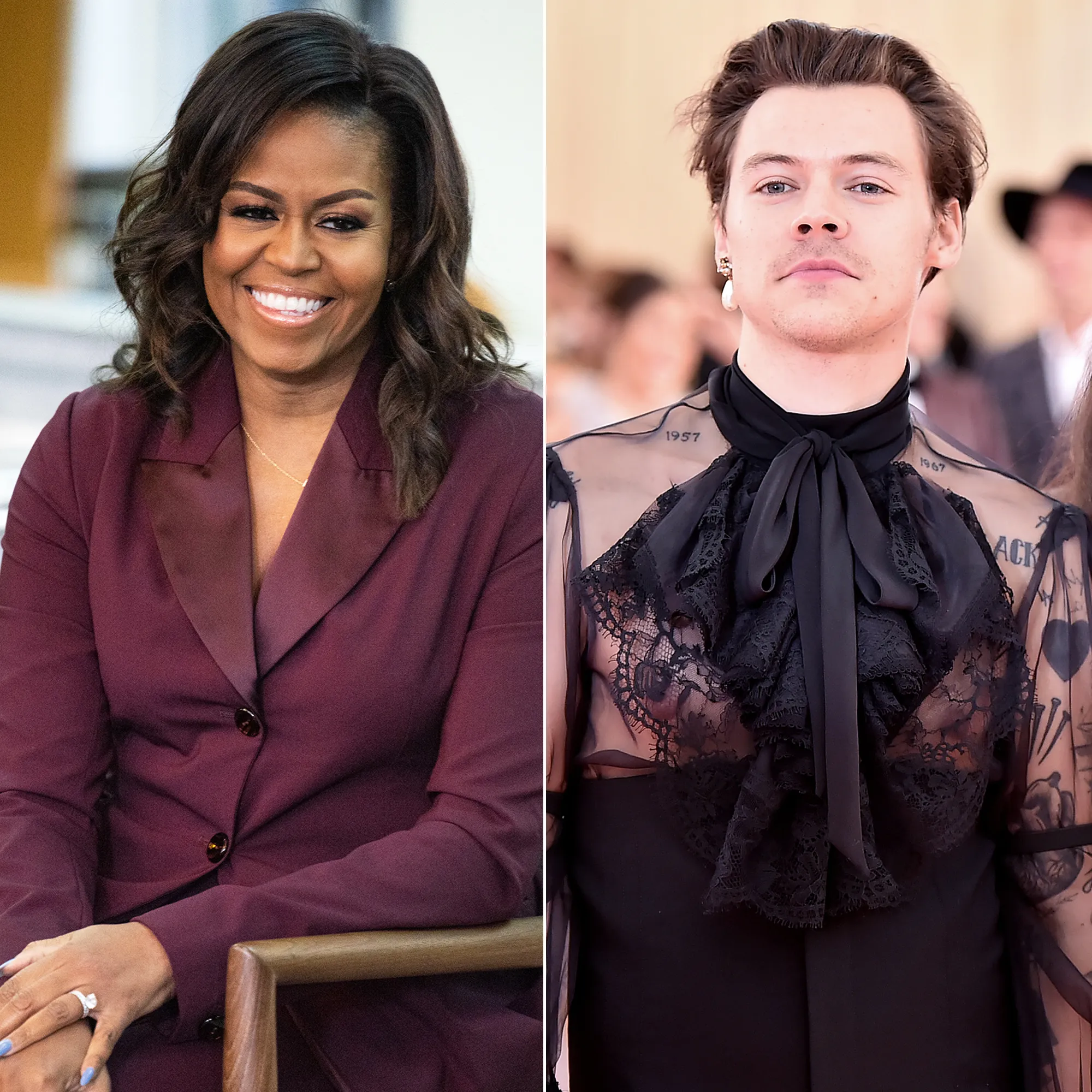 Michelle Obama Hits Harry Styles Late Late Show Dodgeball Game