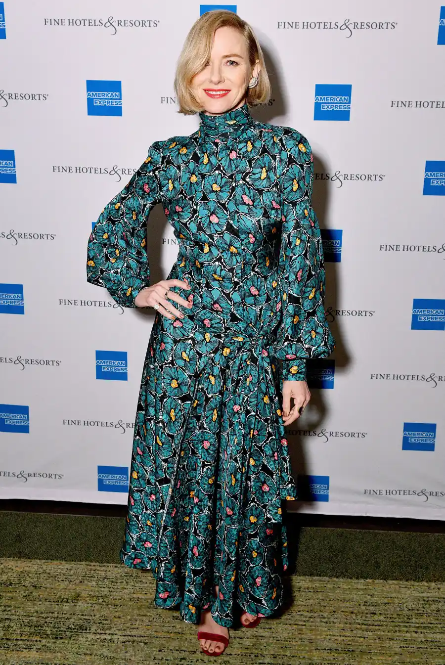 Naomi Watts Blue Florals May 30, 2019