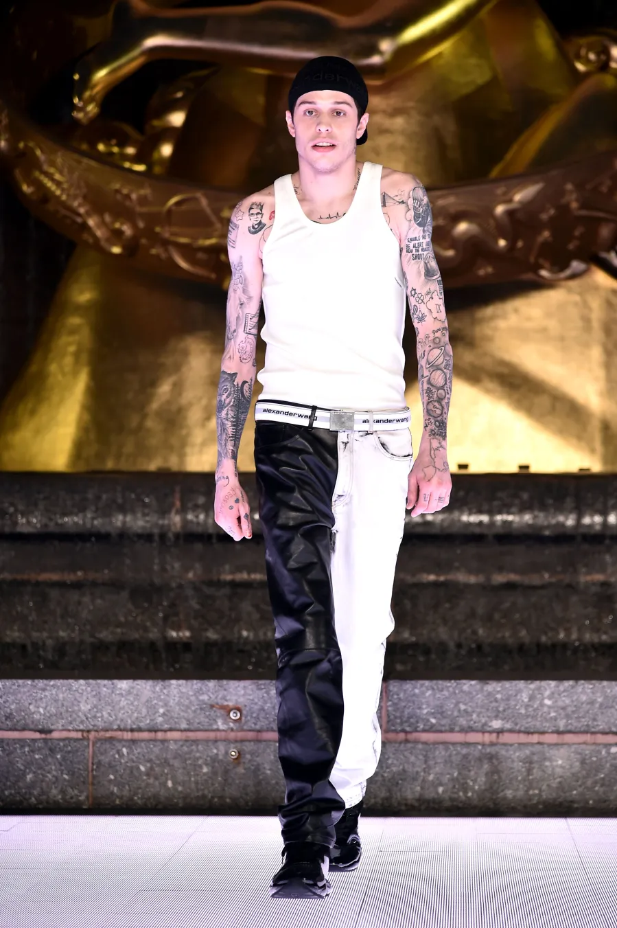 Pete Davidson Started Out 'Awkward' But Finished 'Confident' in Runway Debut at Alexander Wang Fashion Show