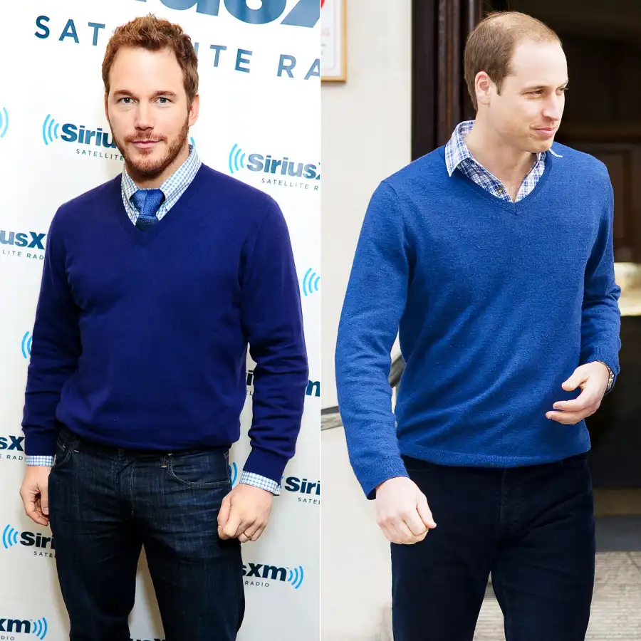 Prince William Chris Pratt Birthday Style Sweater Button Down Shirt
