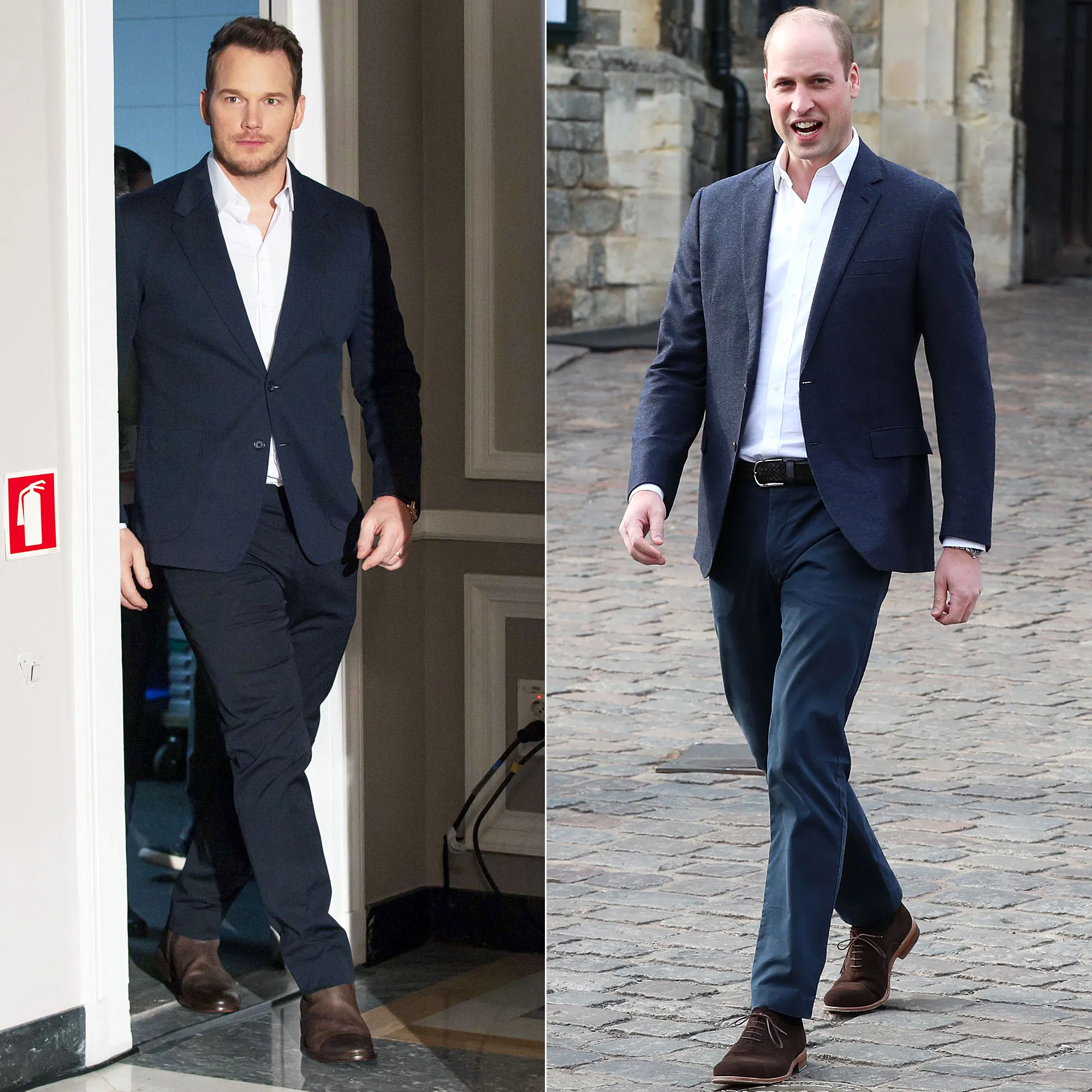 Prince William Chris Pratt Birthday Style Blazers