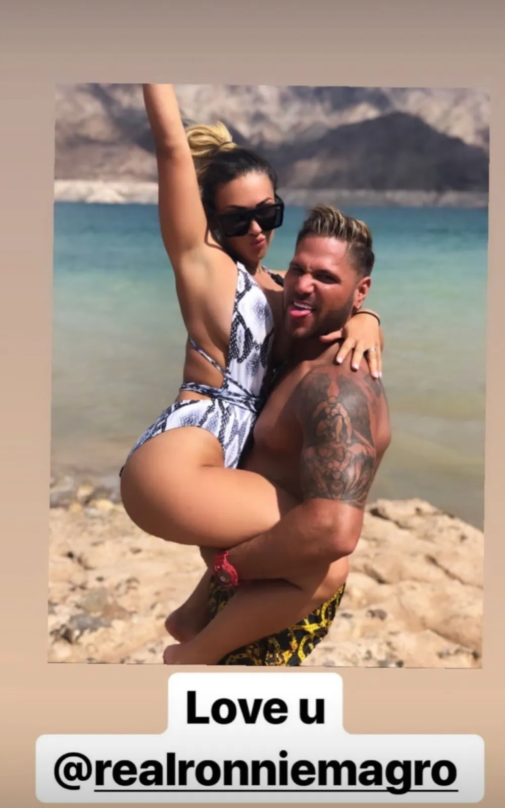 Ronnie Ortiz-Magro and Jen Harley Get Cozy During Beach Vacation