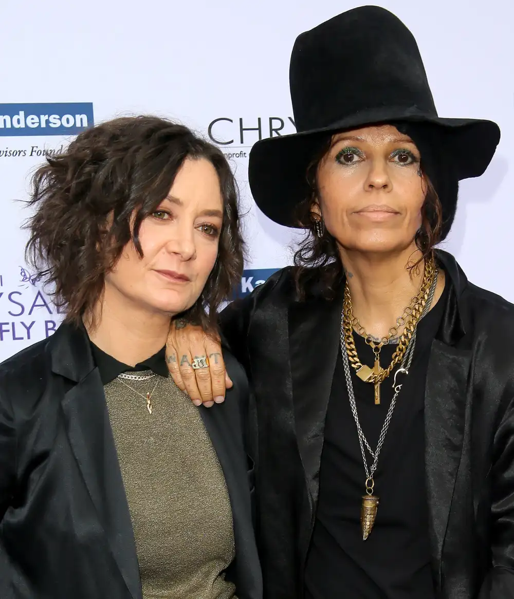 Sara Gilbert and Linda Perry Exit View