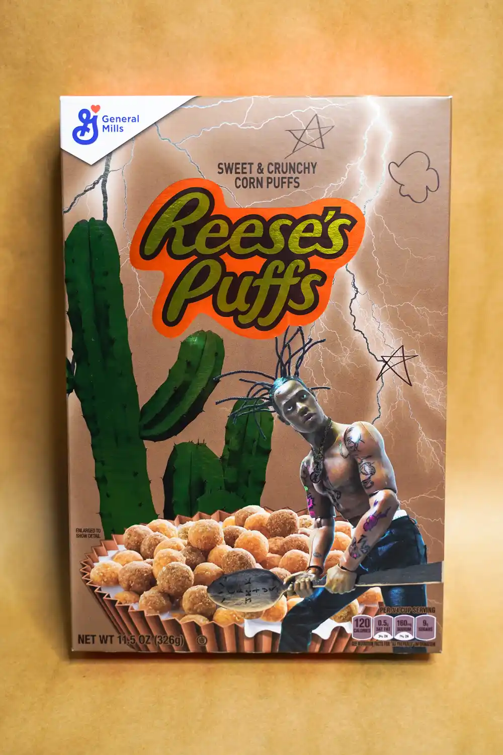 Travis Scott Reese&rsquo;s Puffs Special-Edition Cereal Boxes Kylie Jenner