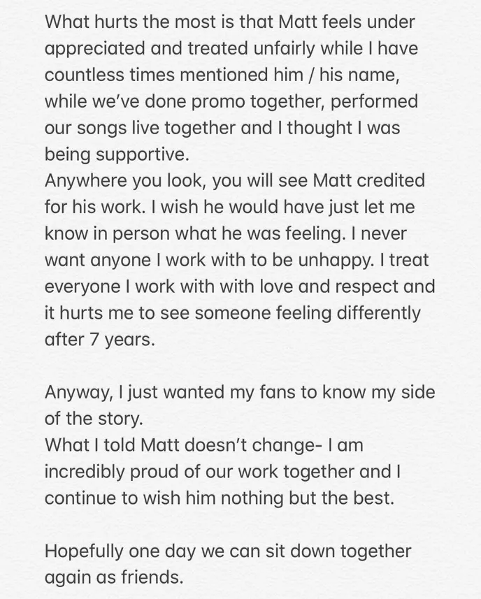 Zedd Side Story Matthew Koma Slams Toxic Person