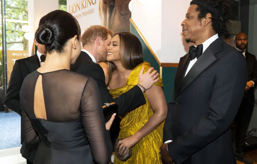 Beyonce and Duchess Meghan Sweetly Embrace Each Other at 'Lion King' Premiere
