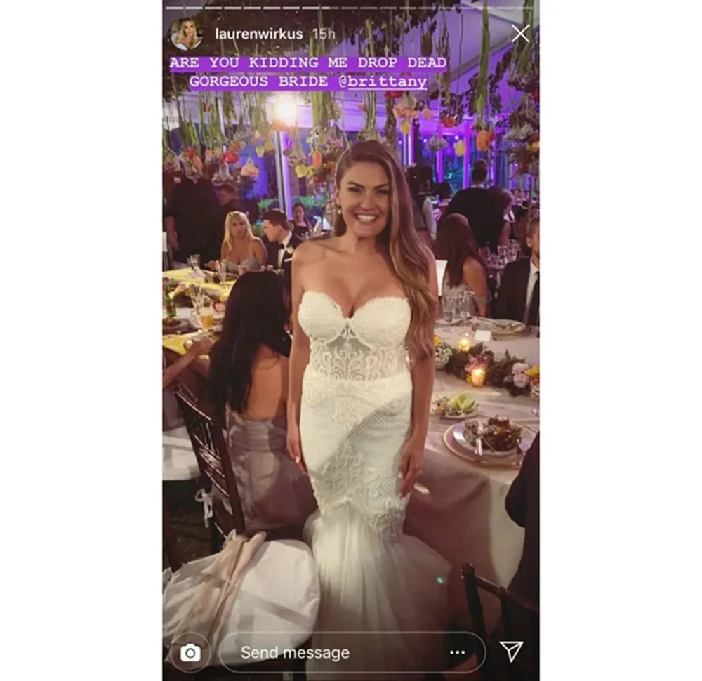 Brittany Cartwright Wedding Dress Instagram