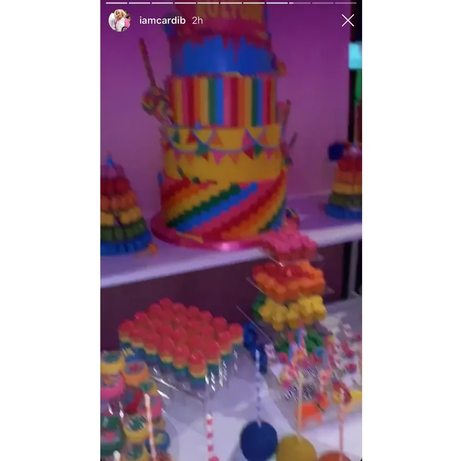Cardi B Celebrates Kulture Birthday Rainbow Desserts