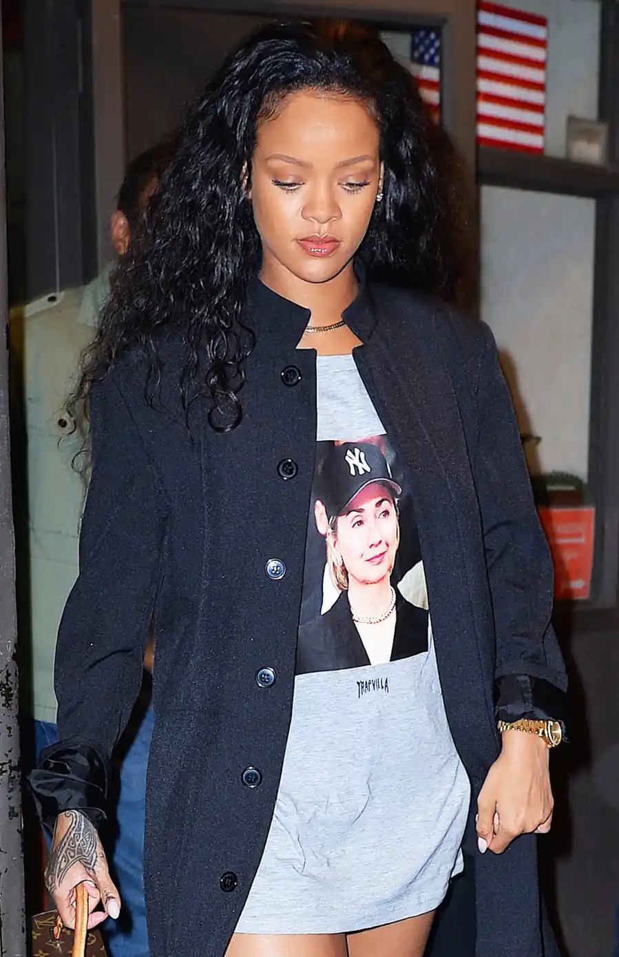 Celebs Wearing Celebs - Rihanna Wears Hillary Clinton