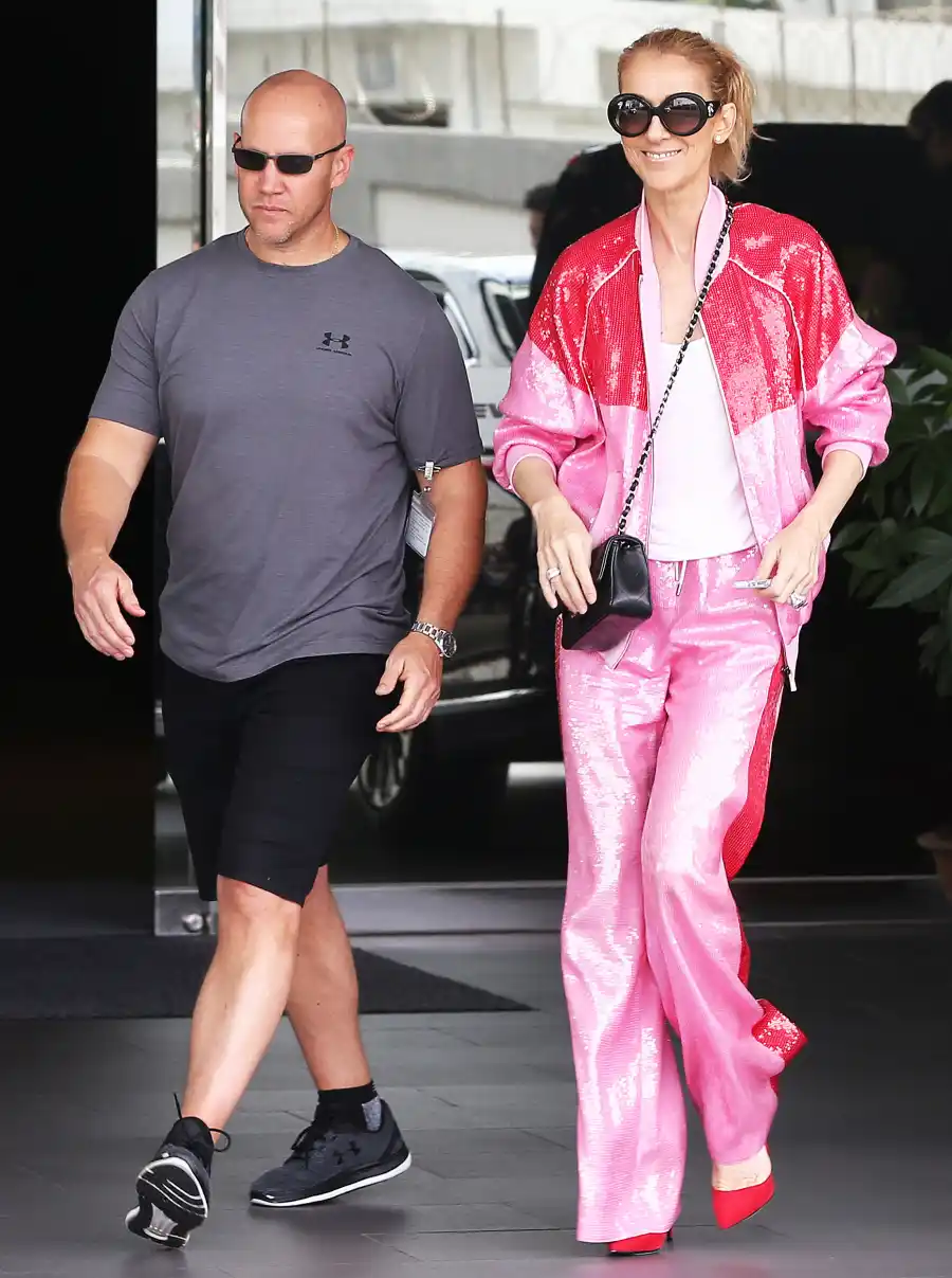 Celine Dion Pink Sweatsuit