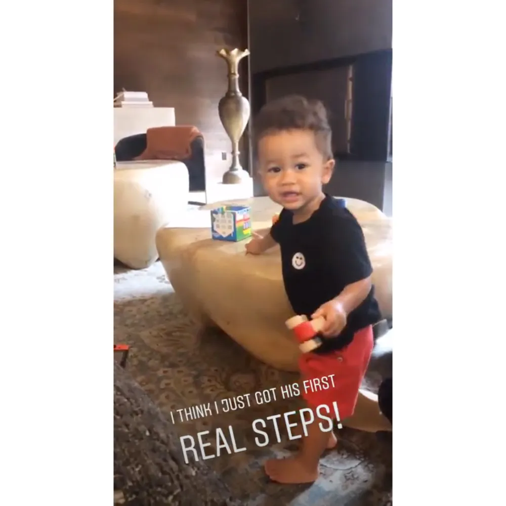 Chrissy-Teigen-and-John-Legend&rsquo;s-14-Month-Old-Son-Miles-takes-first-steps