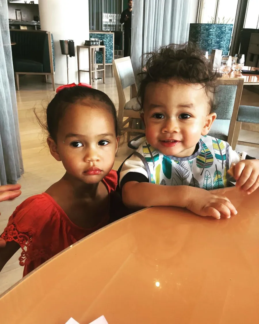 Chrissy Teigen and John Legend’s Summer Vacation Album With Luna and Miles Selfie