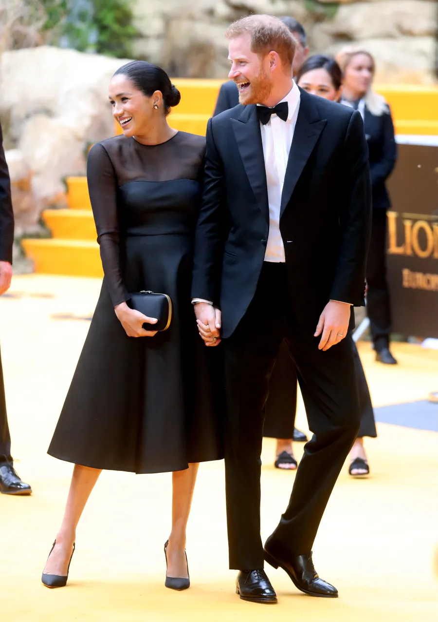 Duchess Meghan and Prince Harry Attend First Red Carpet Since Baby Archie for 'Lion King' Premiere: Pics