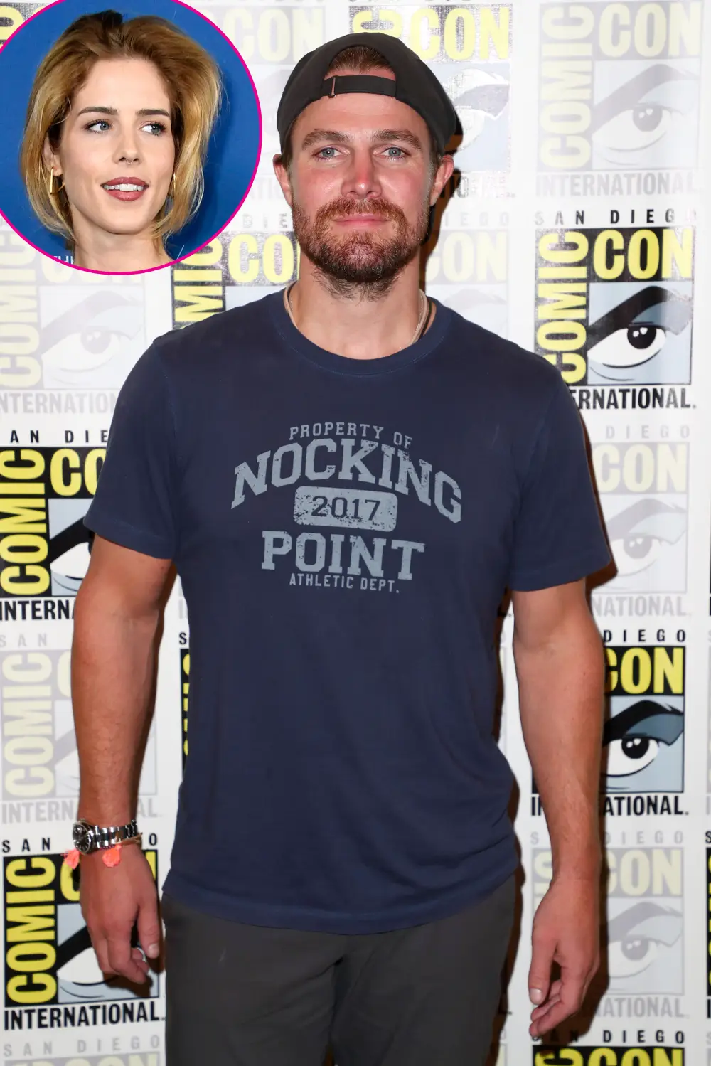 Emily Bett Rickards and Stephen Amell Arrow SDCC