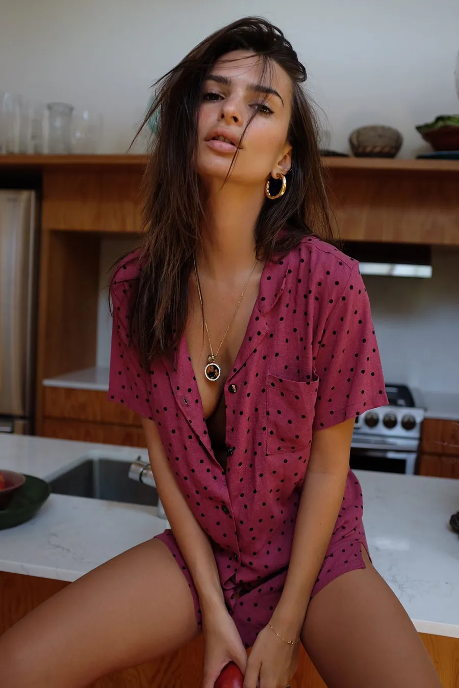 Emily Ratajkowski Inamorata Swim - Magenta Top