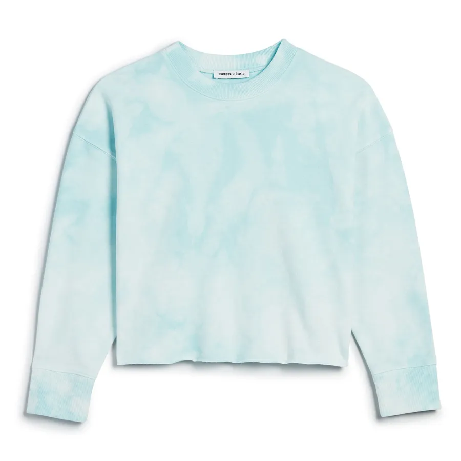 Express x Karla Collection Tie-Dye Crewneck Sweatshirt