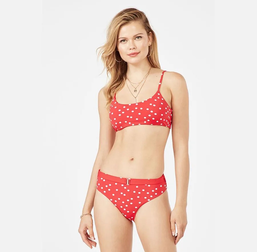 Hannah Godwin JustFab Collaboration - Polka Dot Belted Bikini