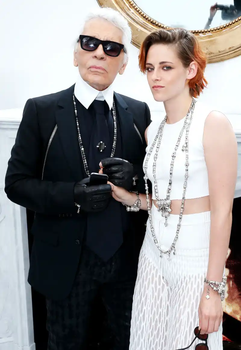 Kristen Stewart and Karl Lagerfeld