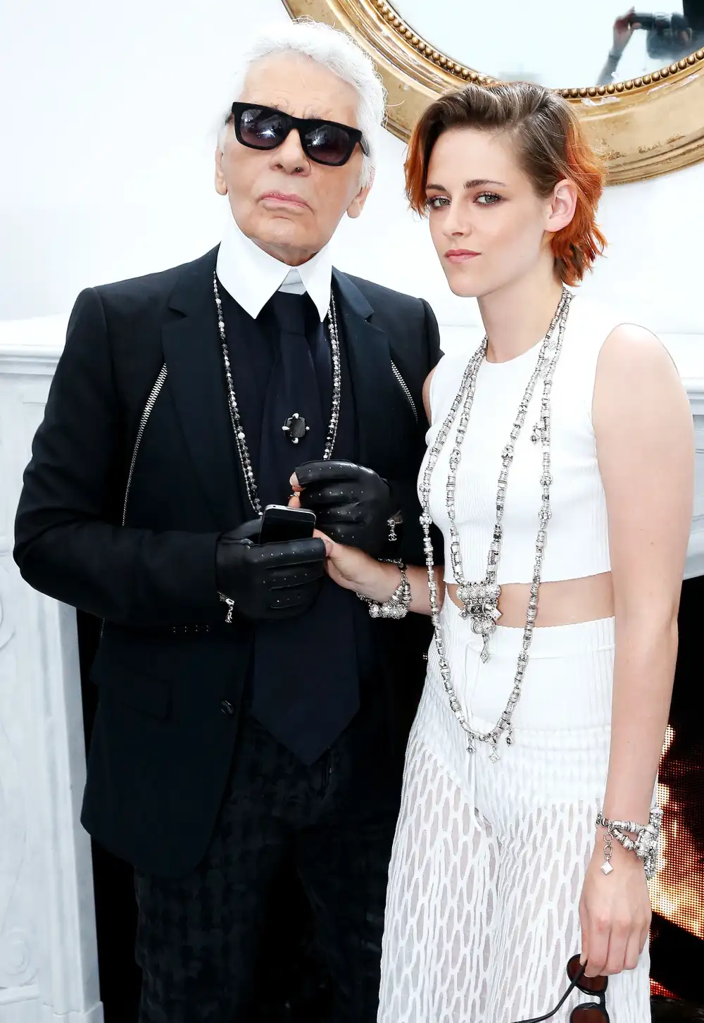 Kristen Stewart and Karl Lagerfeld
