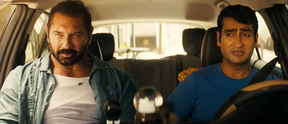 Dave Bautista Kumail Nanjiani Reveal Surprising Way They Related to Stuber Characters