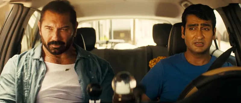 Dave Bautista Kumail Nanjiani Reveal Surprising Way They Related to Stuber Characters