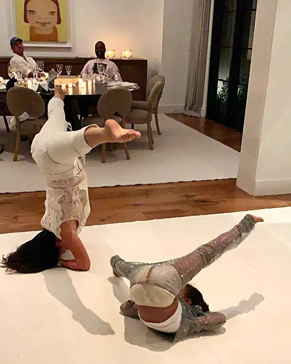 Kyle Richards Teaches North West Contortionist Moves During Dinner