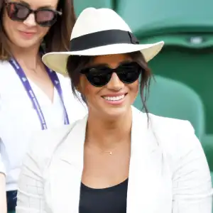 Meghan Markle A Necklace Wimbledon July 4, 2019