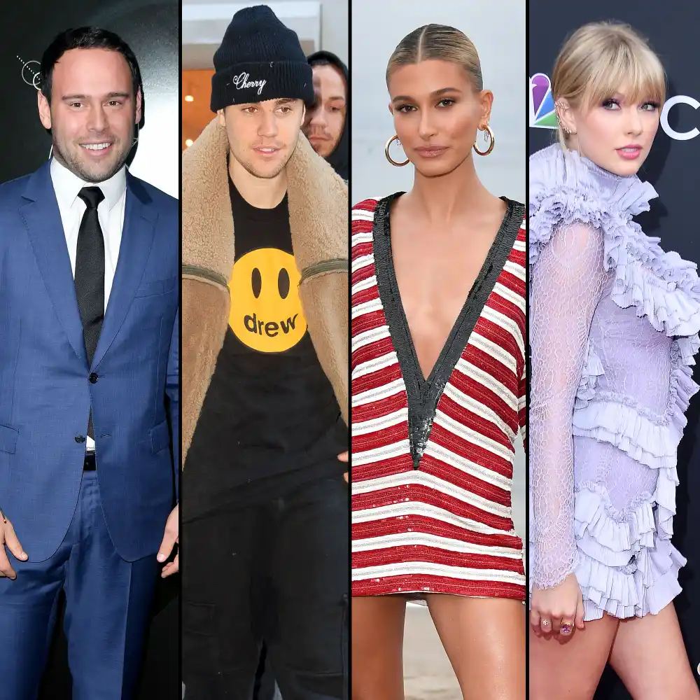 Scooter Braun Justin Bieber and Hailey Baldwin, Taylor Swift Drama
