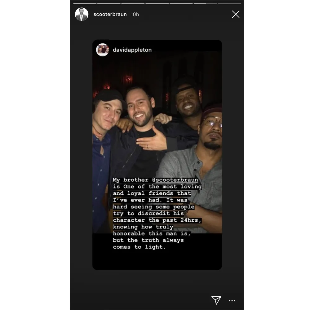 Scooter Braun Messages of Support Amid Taylor Swift Drama