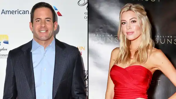Tarek El Moussa Suit No Tie Very Into Heather Rae Young Long Tight Red Dress