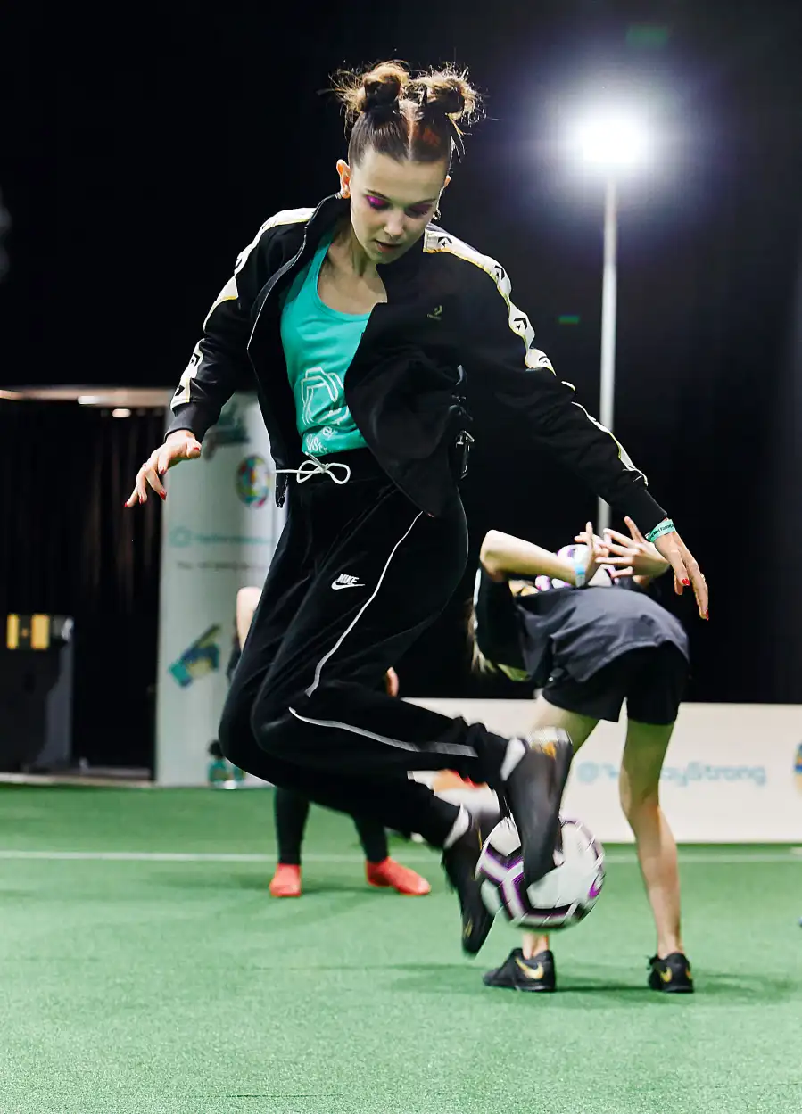 celebrities playing soccer