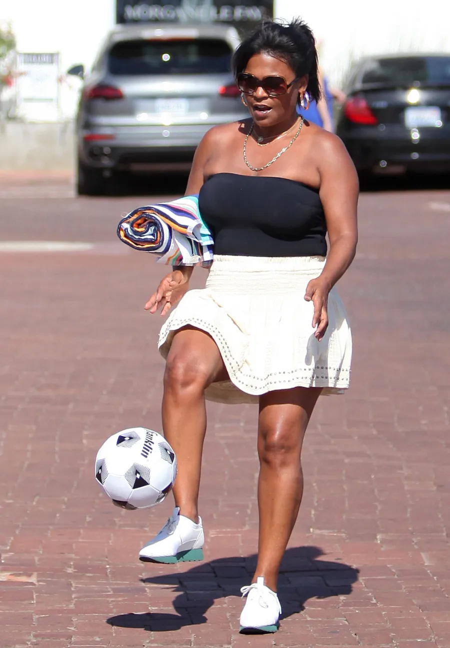 celebrities playing soccer