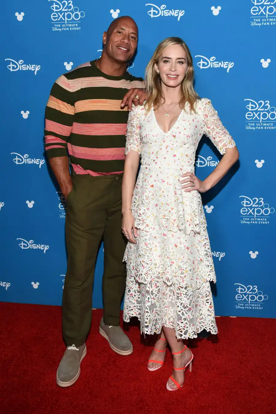 Dwayne Johnson and Emily Blunt Angelina Jolie Talks Sending Son Maddox to College, Plus More Stars at D23