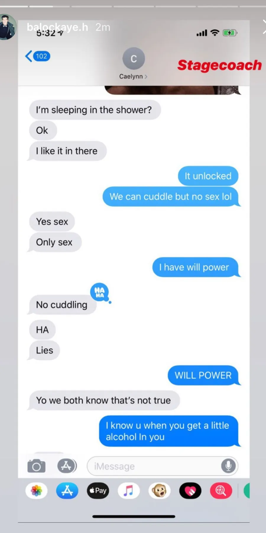 Bachelor in Paradise’s Blake Horstmann Releases His Texts With Caelynn Miller-Keyes From the Night They Had Sex