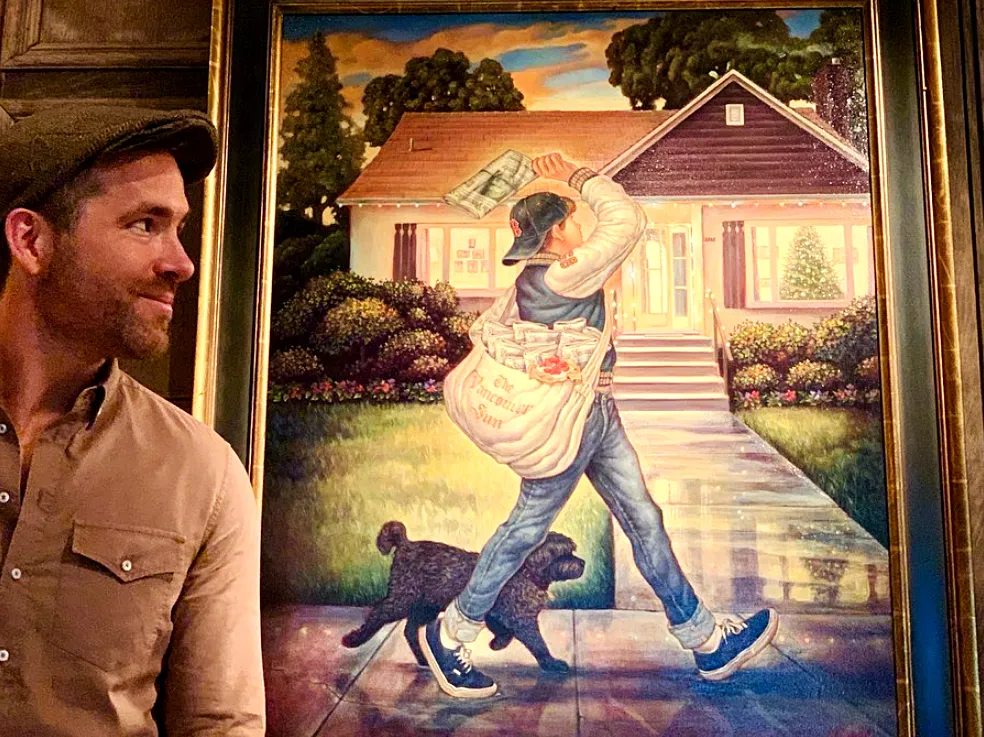 Blake Lively Gave Ryan Reynolds Painting of Him at First Job as Paperboy