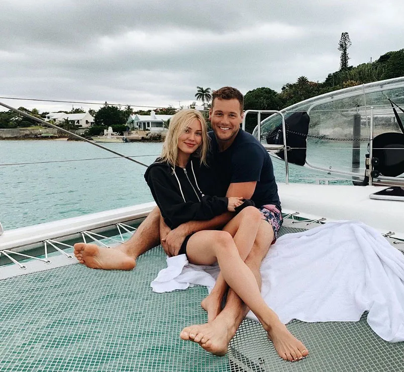 Cassie Randolph and Colton Underwood On Boat Six Toes