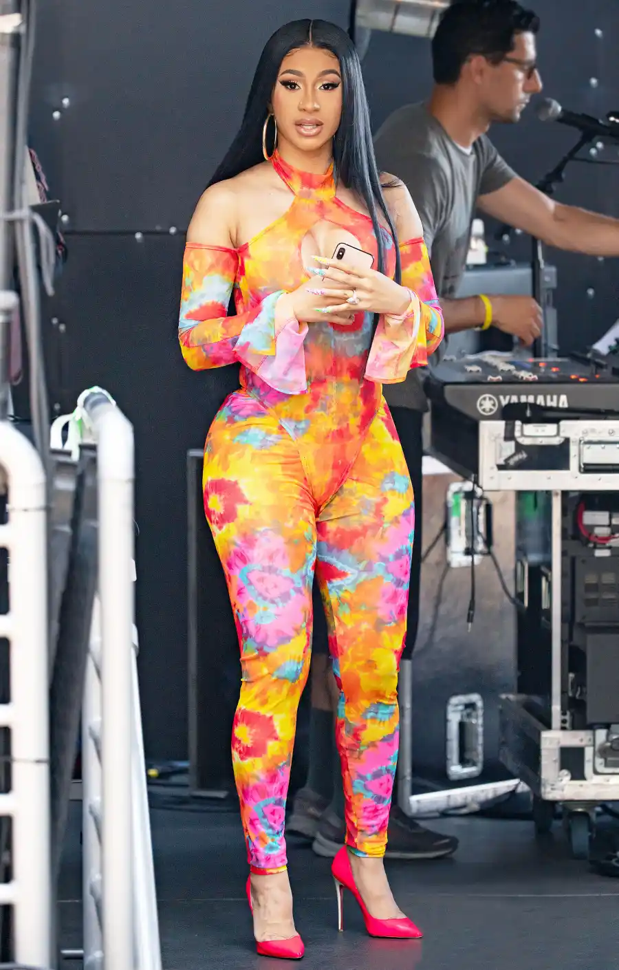 Celebs Wearing Tie-Dye - Cardi B July 17, 2019.