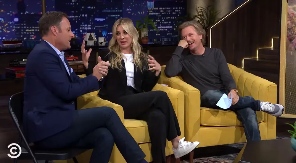 Chris Harrison, Kaley Cuoco, David Spade Lights Out With David Spade Condoms