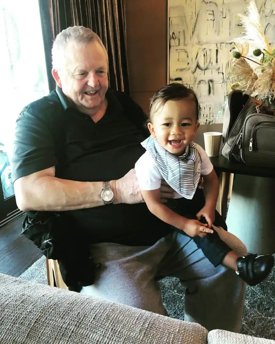 Chrissy Teigen Kids Miles with Grandpa