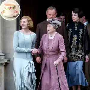 Downtown Abbey Film Cup of Tea Laura Carmichael, Maggie Smith; Hugh Bonneville, Allen Leech, Elizabeth McGovern