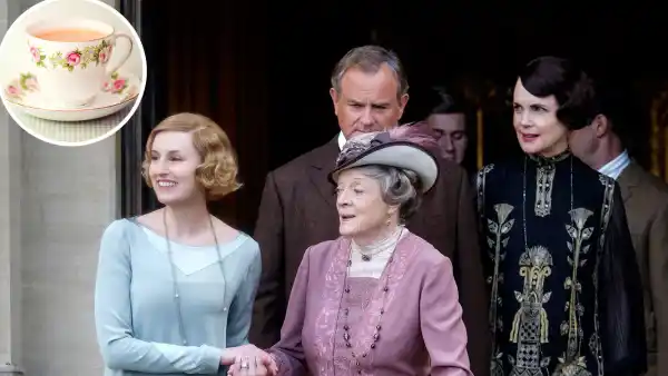 Downtown Abbey Film Cup of Tea Laura Carmichael, Maggie Smith; Hugh Bonneville, Allen Leech, Elizabeth McGovern