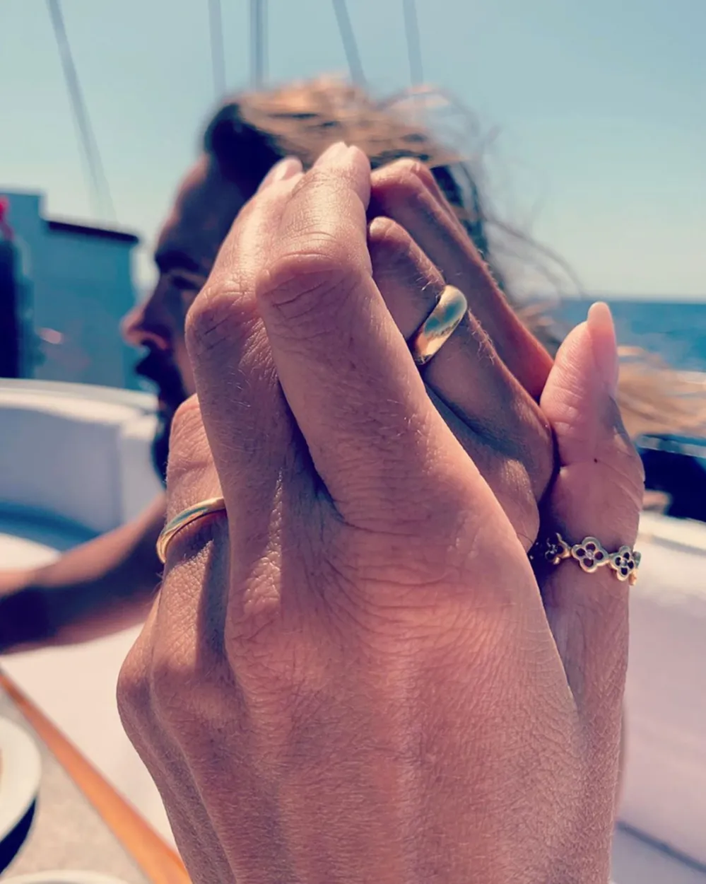 Heidi Klum Gold Wedding Band Instagram