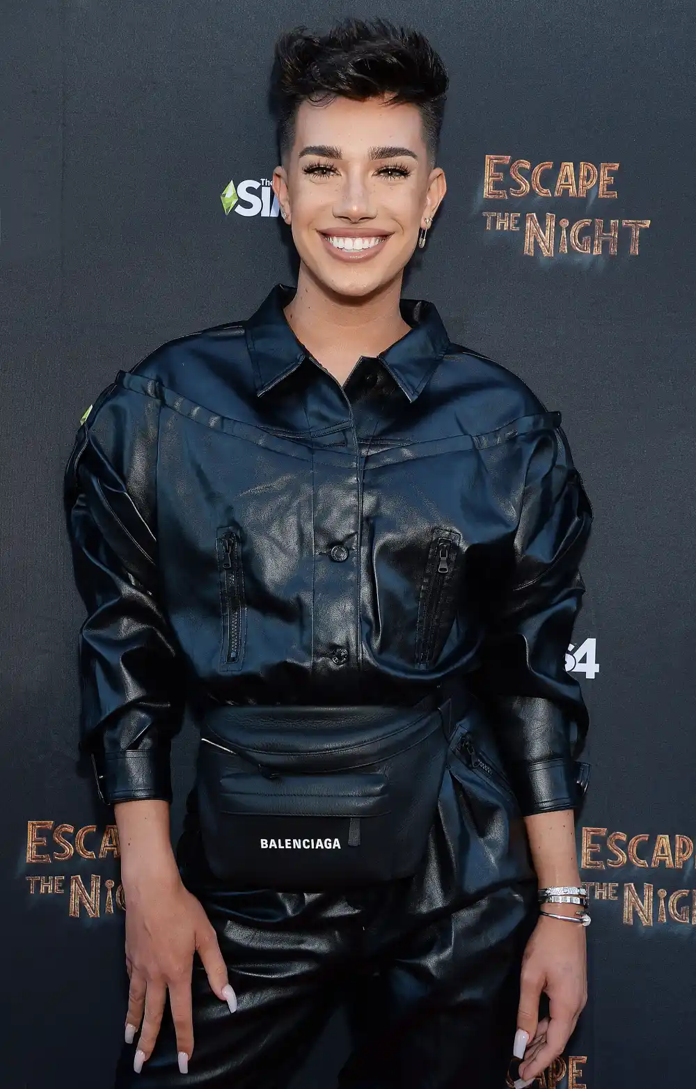 James Charles Leather Jumpsuit August 8, 2019